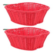  2 Pcs Panier De Rangement Pommes Rotin Tressé Imitation Tissé À La Main