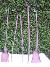 ACCESSOIRES  POUR SERVITEUR DE CHEMINÉE TISON 2 PELLES ET PINCE POUR LE BRAISES