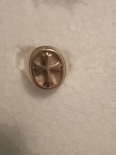 Bague avec une croix - croix, doré