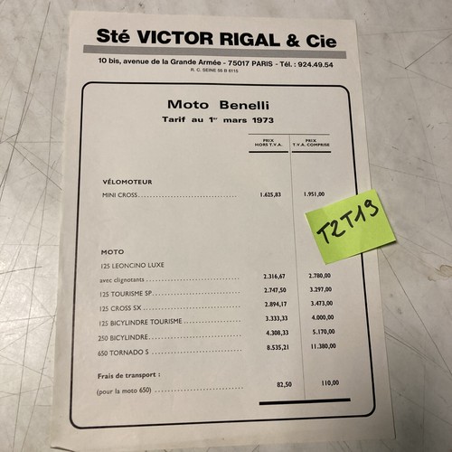 Benelli 1973 125 250 - , 650