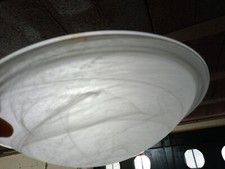 VASQUE LUSTRE SUSPENSION - VERRE DEPOLI OPAQUE - ART DECO sans fixation