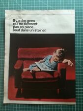 697 PUBLICITE ANCIENNE 1950 Enfant fauteuil Steiner dos Telefunken