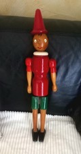 pinocchio Articulé en bois Ancien  47 Cm 