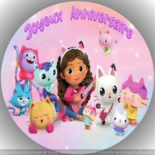 Gabby. Décoration de gâteau comestible, Azyme, disque diamètre 20cm