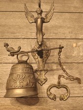 Carillon Porte Laiton Ou Bronze Ancien Cloche Latine Curiosité Louis Art 