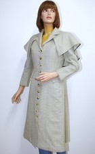 French Vintage 60s Green Hunting Riding Wool Capeline Coat ROYAL HUNTER Size S