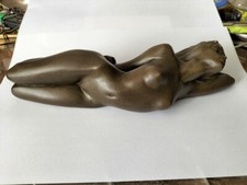 sculpture jacques LE NANTEC ( METAYER )  femme nue couchée  , numérotée signée  