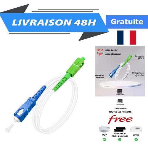 Câble fibre optique - fibre, freebox
