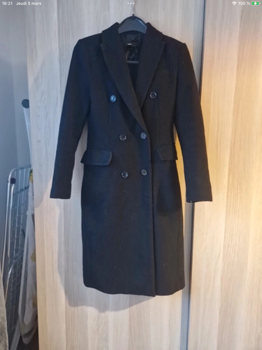 Manteau long noir - long, 36/38