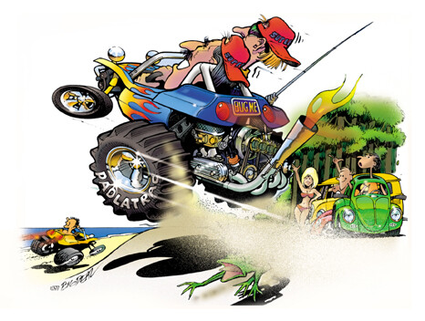 Dune beach buggy - atv, cartoon