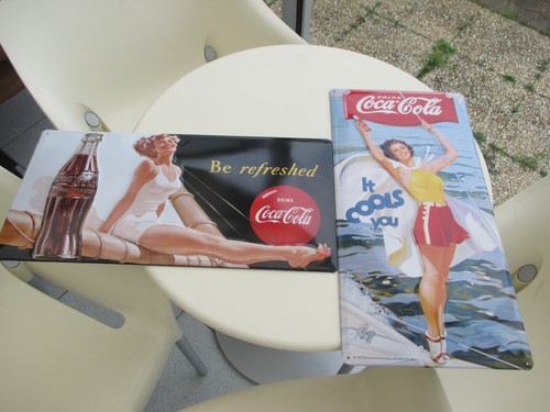 Coca cola 2 plaques - coca-cola,