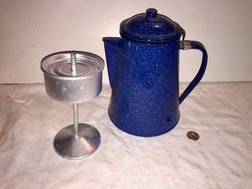 Enamel coffee pot with - coffee,