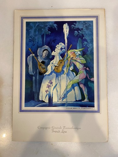 Ancien menu paquebot france - ancien,