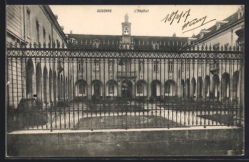 Cpa auxonne hôpital avec - l´hôpital,