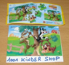 KINDER UN083 UN 83 PUZZLE LOONEY TUNES TAZ COYOTE + BPZ