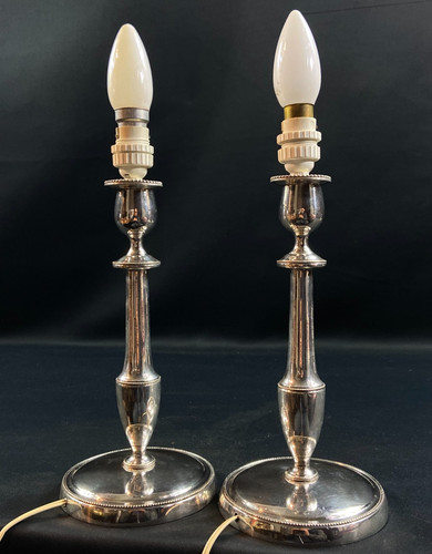 Paire bougeoirs louis - bougeoirs,