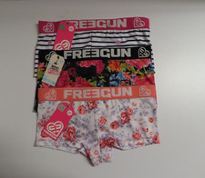 Lot de 3 SHORTY FREEGUN taille 10  12 ans culotte fille NEUF et 1 boite cadeau