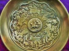 vide poche ancien Cendrier Chevaliers Bronze Art Nouveau empty pocket old Ashtra