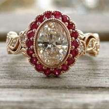 4CT Ovale Imitation Diamant