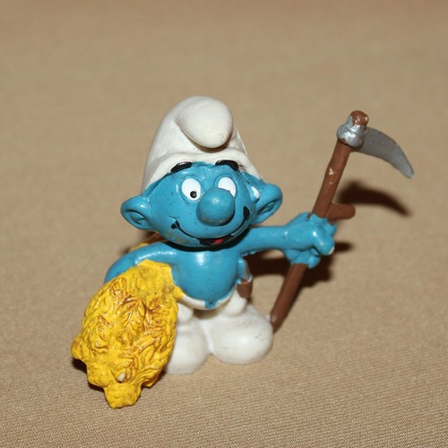 Figurine schtroumpf paysan - schtroumpf,