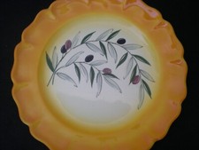 TRES GRAND PLAT SICARD DE PROVENCE ROND JAUNE OLIVES
