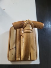 VINTAGE PATÈRE PORTE MANTEAUX BAMBOU BOIS