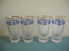 lot 4 verres Anisette 51 bar pub Pastis Ricard vintage french glasses 70s Gläser