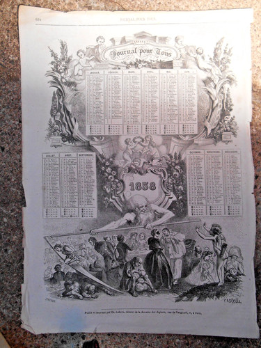 Vieux papier calendrier ancien - papier,