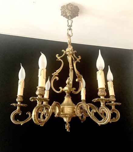 Lustre style louis 6 lum - lustre,
