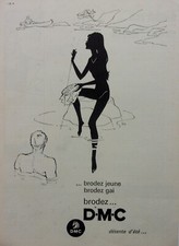 publicite    broderie fil  DMC   annee 1958  m1578