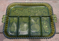 Plat apéritif en verre fumé