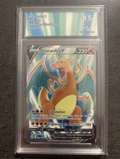 Carte Pokémon Dracaufeu V Full Art 153/172 gradée 9,5 - Stars Étincelantes - FR