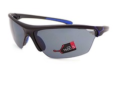 Lunettes De Soleil Cebe Cinetik Noir Mat Bleu Avec 1500 Verres Gris Foncé Cat.3