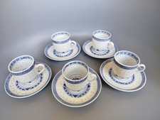 5 Tasses Et Sous Tasses Porcelaine Chine Wanyu Grains De Riz Dragon
