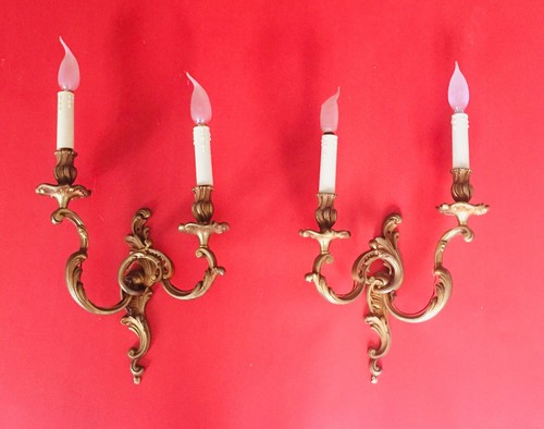 Paire appliques bronze - d’appliques, en