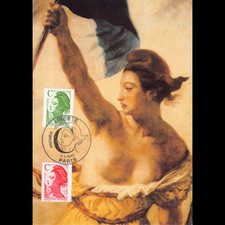 Carte maximum v3 - Emission Liberté Type C - 2/1/1990 Paris