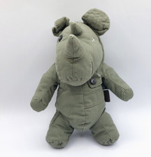 Peluche rhinocéros vert kaki