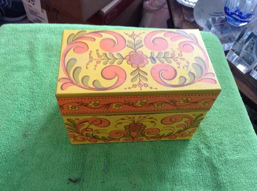 Vintage avon metal file box - metal,