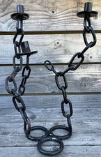Fer Forgé Brutaliste Brutalisme Design Chandelier Lampe Chaine Franz West