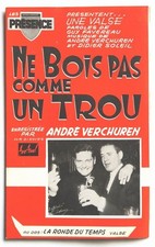 Partition sheet music ANDRE VERCHUREN : Ne Bois Pas Comme Un Trou +1 * 60's