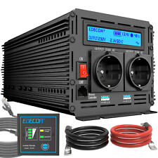 EDECOA Convertisseur Onduleur 12V 220V 3000W 6000 WATT Inverter LCD USB