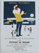 Affiche Marine nationale de 1970 signée Luc-Marie Bayle Reproduction