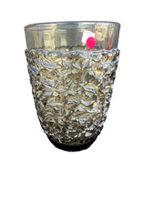 Vase en verre moulé fumé 