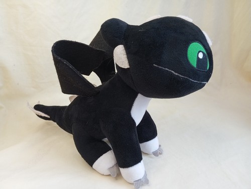 Peluche dragon noir - noir, krokmou
