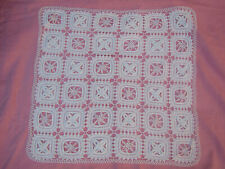 Napperon ancien crochet d'art fait main 49 X 50 CM