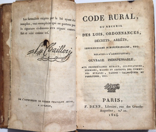 Code rural 1824 - rural,