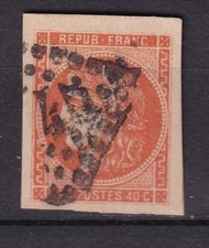 BORDEAUX N° 48 ORANGE VIF OBL COTE 220€  / 2 SCANS 