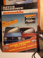 revue Technique Automobile n°494 08/1988 Citroen c25 essence peugeot j5 essence 
