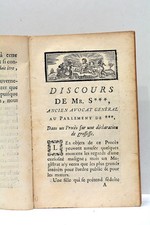 LIVRE ANCIEN SERVAN DISCOURS