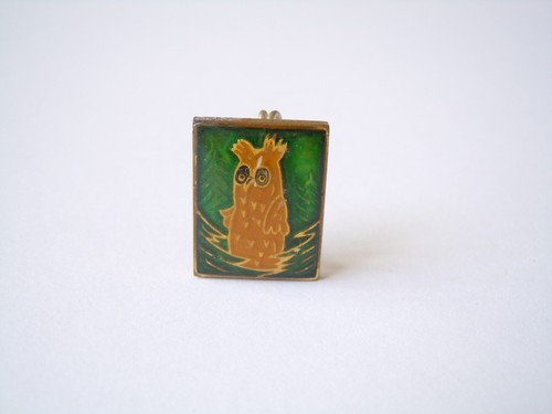 Broche vintage motif hibou - broche,